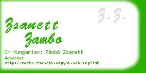 zsanett zambo business card